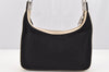 Authentic GUCCI Shoulder Hand Bag Purse Canvas Leather 0013812 Black 2474I