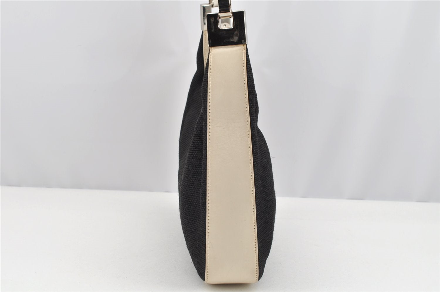 Authentic GUCCI Shoulder Hand Bag Purse Canvas Leather 0013812 Black 2474I