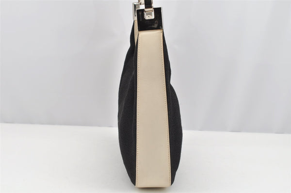 Authentic GUCCI Shoulder Hand Bag Purse Canvas Leather 0013812 Black 2474I