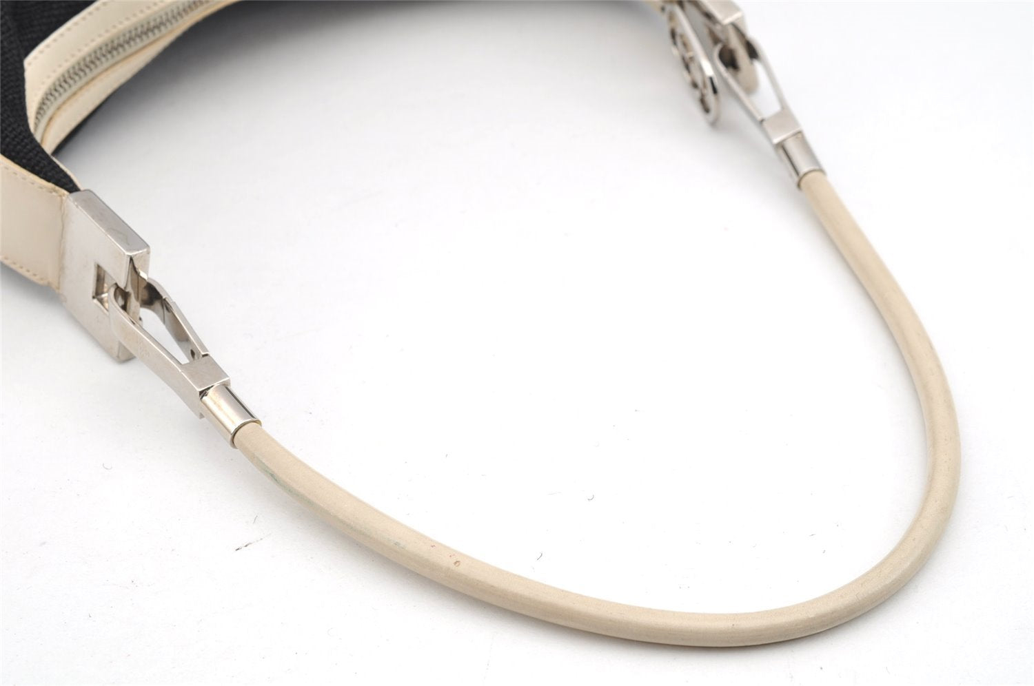 Authentic GUCCI Shoulder Hand Bag Purse Canvas Leather 0013812 Black 2474I