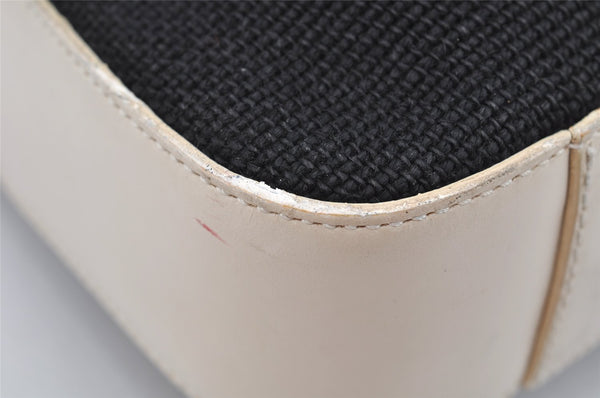 Authentic GUCCI Shoulder Hand Bag Purse Canvas Leather 0013812 Black 2474I