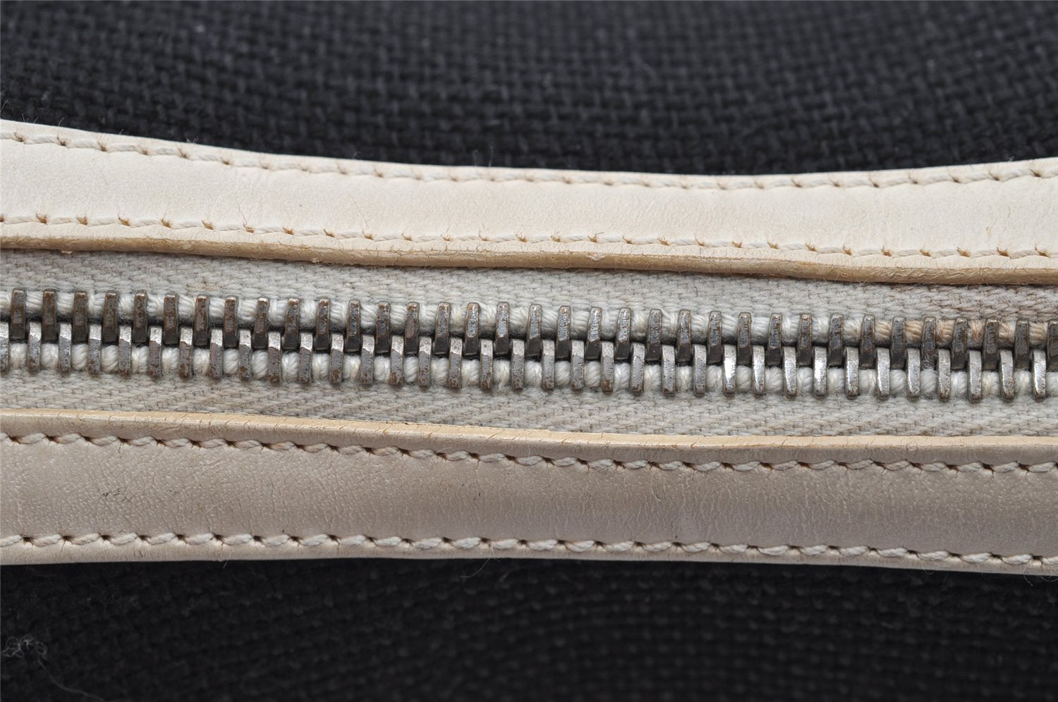 Authentic GUCCI Shoulder Hand Bag Purse Canvas Leather 0013812 Black 2474I