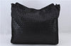 Authentic BOTTEGA VENETA Intrecciato Leather Shoulder Bag Black 2475D