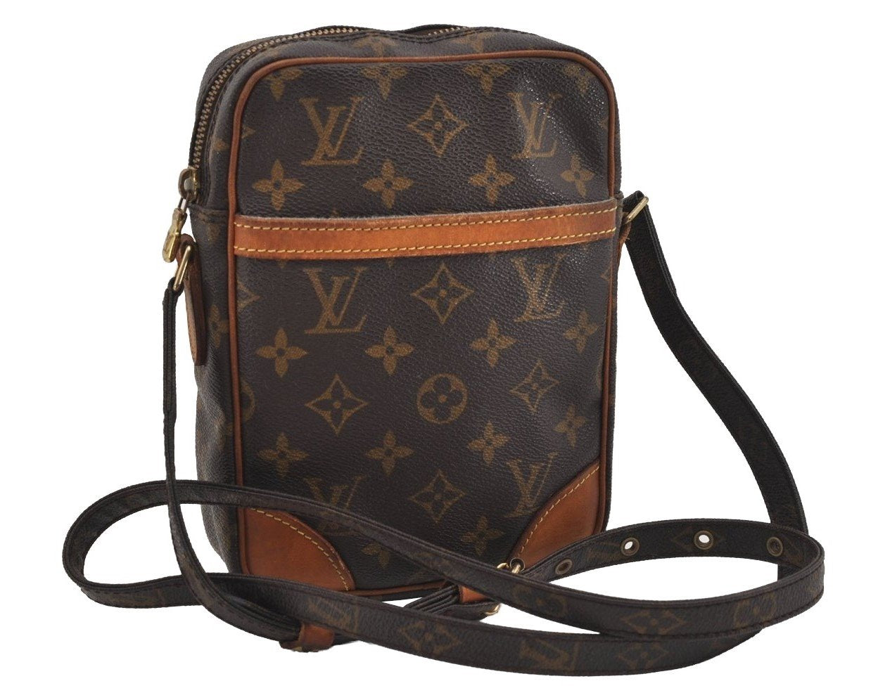 Authentic Louis Vuitton Monogram Danube Shoulder Cross Body Bag M45266 LV 2475I