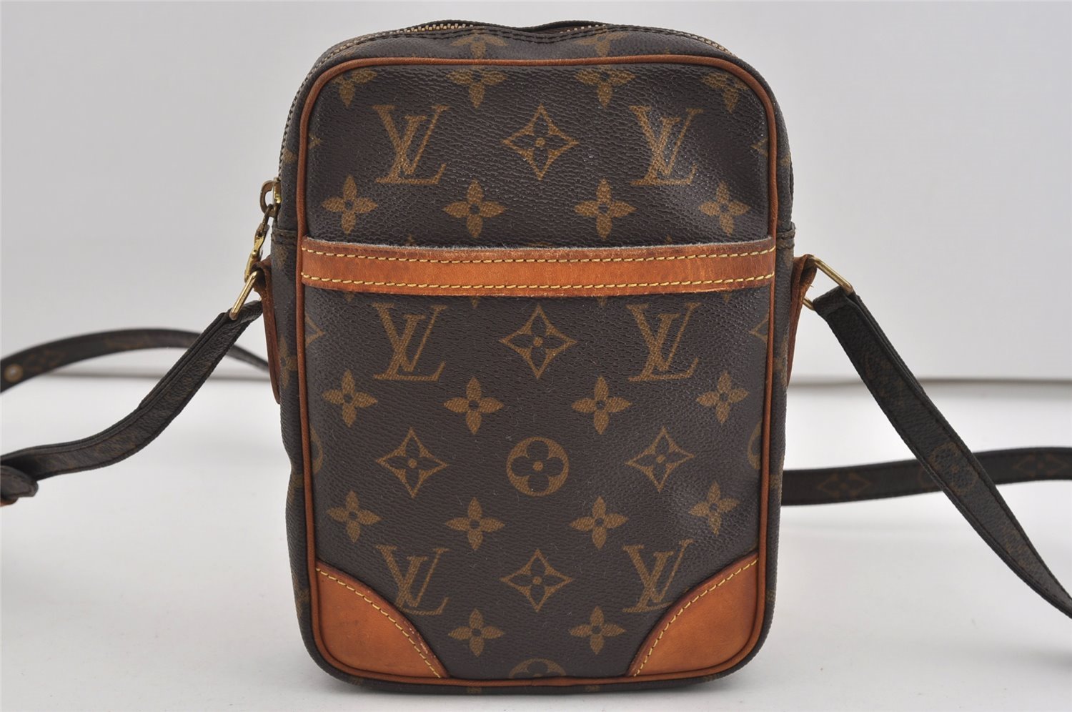 Authentic Louis Vuitton Monogram Danube Shoulder Cross Body Bag M45266 LV 2475I