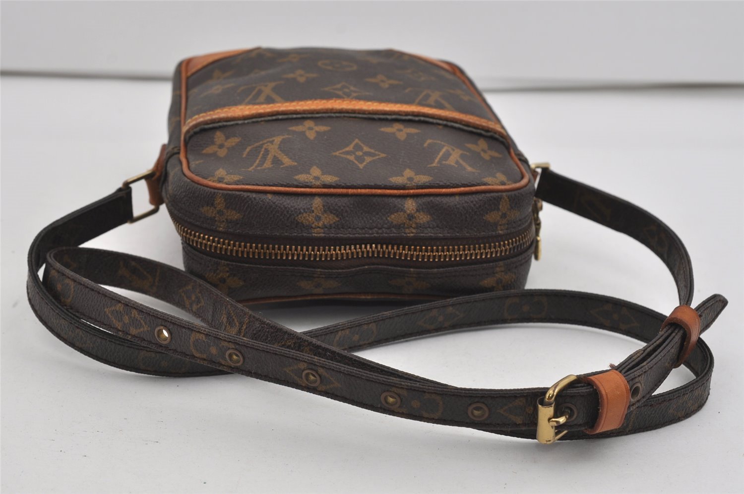 Authentic Louis Vuitton Monogram Danube Shoulder Cross Body Bag M45266 LV 2475I