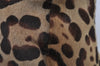Authentic FENDI Leopard Pattern Hand Tote Bag Unborn Calf Leather Brown 2477I