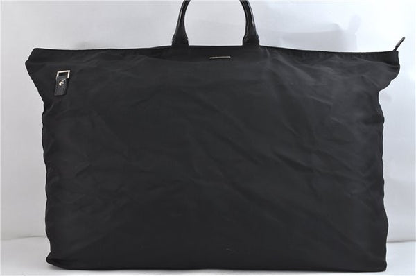 Authentic GUCCI 2Way Shoulder Travl Bag Nylon Leather Black 2478D