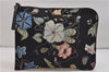 Authentic GUCCI Chris Knight Flora Clutch Hand Bag Nylon Leather Black 2478E