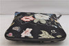 Authentic GUCCI Chris Knight Flora Clutch Hand Bag Nylon Leather Black 2478E