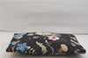Authentic GUCCI Chris Knight Flora Clutch Hand Bag Nylon Leather Black 2478E