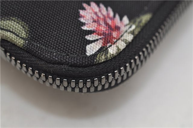 Authentic GUCCI Chris Knight Flora Clutch Hand Bag Nylon Leather Black 2478E