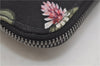 Authentic GUCCI Chris Knight Flora Clutch Hand Bag Nylon Leather Black 2478E