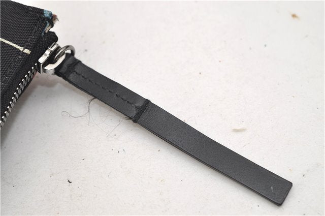 Authentic GUCCI Chris Knight Flora Clutch Hand Bag Nylon Leather Black 2478E