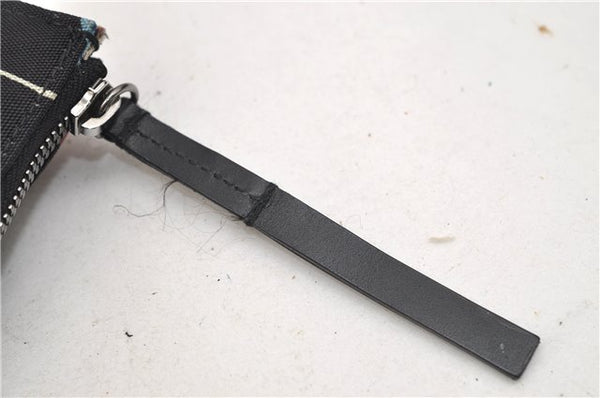 Authentic GUCCI Chris Knight Flora Clutch Hand Bag Nylon Leather Black 2478E