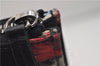 Authentic GUCCI Chris Knight Flora Clutch Hand Bag Nylon Leather Black 2478E