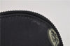 Authentic GUCCI Chris Knight Flora Clutch Hand Bag Nylon Leather Black 2478E