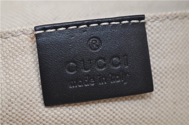 Authentic GUCCI Chris Knight Flora Clutch Hand Bag Nylon Leather Black 2478E