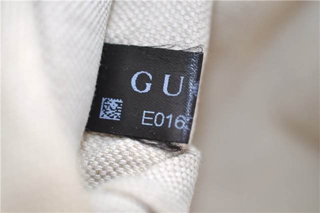 Authentic GUCCI Chris Knight Flora Clutch Hand Bag Nylon Leather Black 2478E