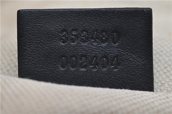 Authentic GUCCI Chris Knight Flora Clutch Hand Bag Nylon Leather Black 2478E