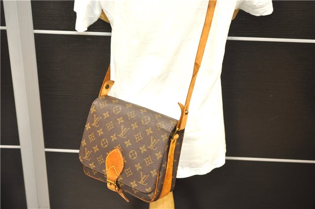 Auth Louis Vuitton Monogram Cartouchiere MM Shoulder Cross Bag M51253 LV 2481D