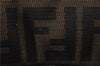 Authentic FENDI Zucca Shoulder Hand Bag Purse Canvas Leather Brown Gold 2481E