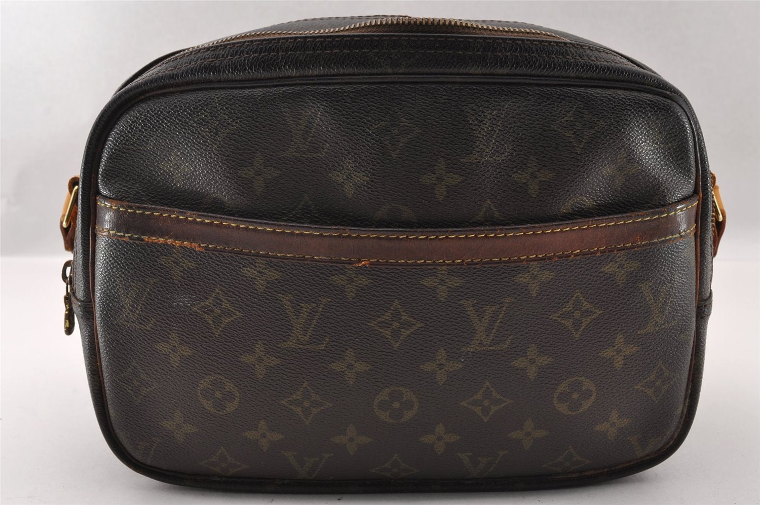 Authentic Louis Vuitton Monogram Reporter PM Shoulder Cross Bag M45254 LV 2484I