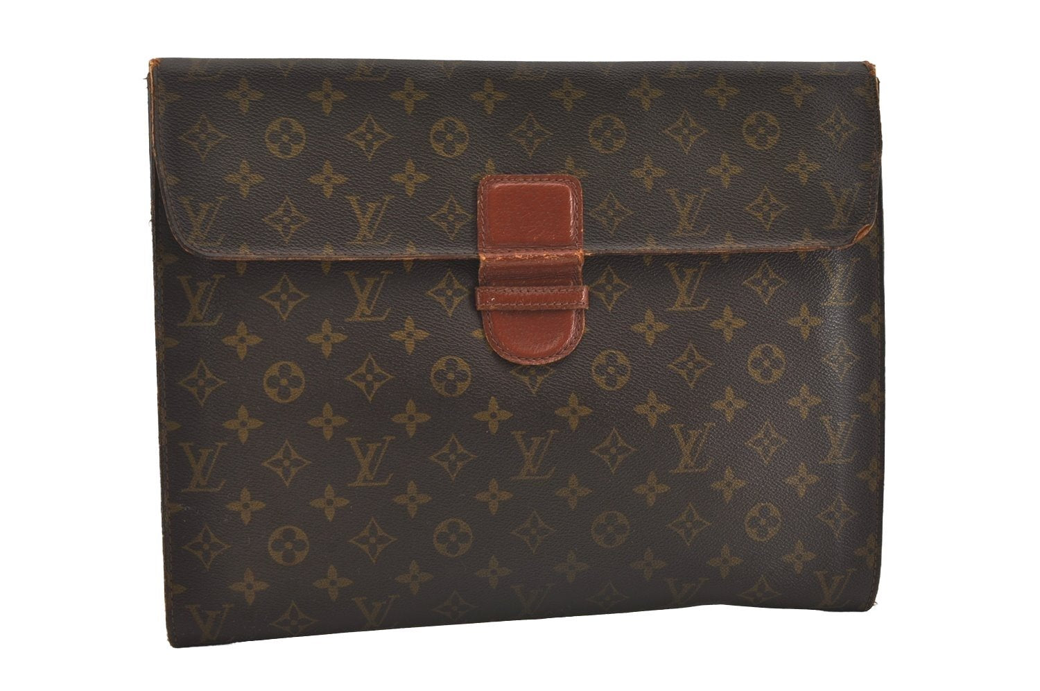 Authentic Louis Vuitton Monogram Poche Ministre Document Case Old Model LV 2485I