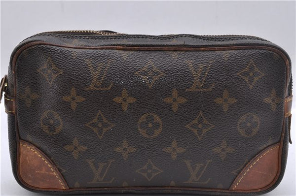 Authentic Louis Vuitton Monogram Marly Dragonne PM Clutch Hand Bag M51827 2488D