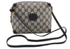 Authentic GUCCI Shoulder Cross Body Bag GG PVC Leather Navy Blue Junk 2488I