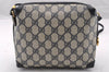 Authentic GUCCI Shoulder Cross Body Bag GG PVC Leather Navy Blue Junk 2488I