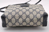 Authentic GUCCI Shoulder Cross Body Bag GG PVC Leather Navy Blue Junk 2488I