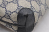 Authentic GUCCI Shoulder Cross Body Bag GG PVC Leather Navy Blue Junk 2488I