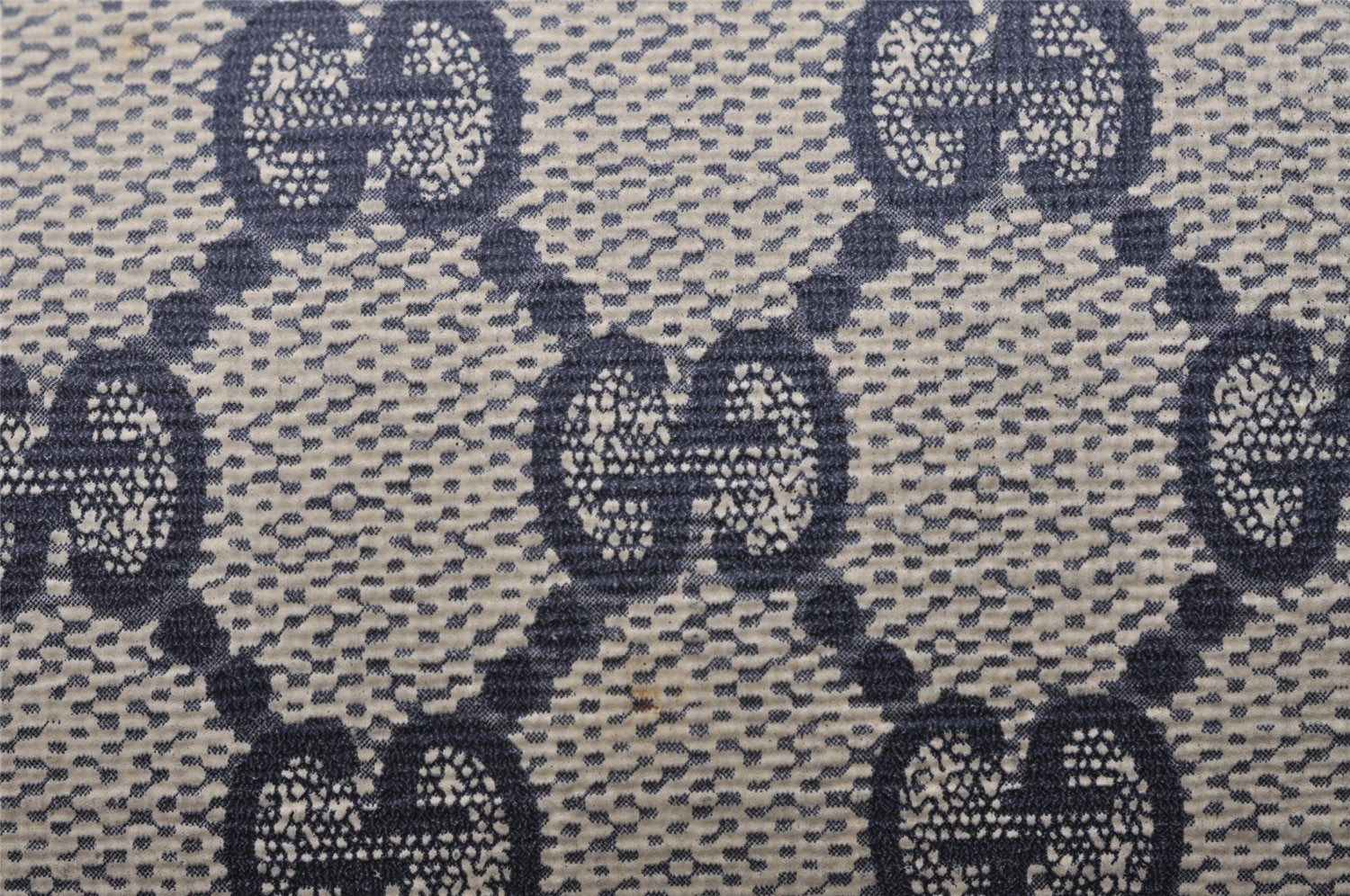 Authentic GUCCI Shoulder Cross Body Bag GG PVC Leather Navy Blue Junk 2488I