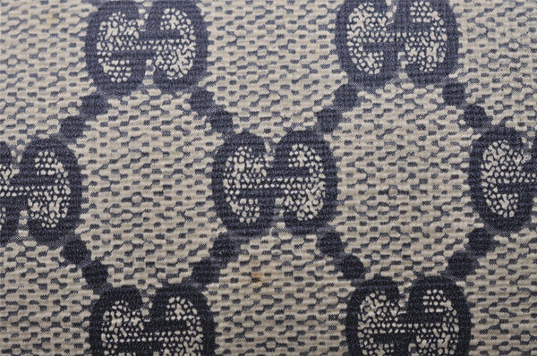 Authentic GUCCI Shoulder Cross Body Bag GG PVC Leather Navy Blue Junk 2488I