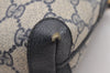 Authentic GUCCI Shoulder Cross Body Bag GG PVC Leather Navy Blue Junk 2488I