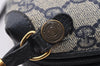 Authentic GUCCI Shoulder Cross Body Bag GG PVC Leather Navy Blue Junk 2488I