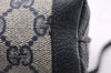 Authentic GUCCI Shoulder Cross Body Bag GG PVC Leather Navy Blue Junk 2488I