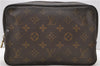 Auth Louis Vuitton Monogram Trousse Toilette 23 Clutch Hand Bag M47524 LV 2489D