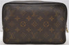 Auth Louis Vuitton Monogram Trousse Toilette 23 Clutch Hand Bag M47524 LV 2489D