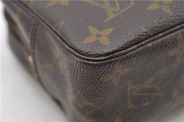 Auth Louis Vuitton Monogram Trousse Toilette 23 Clutch Hand Bag M47524 LV 2489D