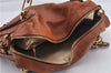 Authentic Chloe Paraty 2Way Shoulder Hand Bag Leather Brown 2489F