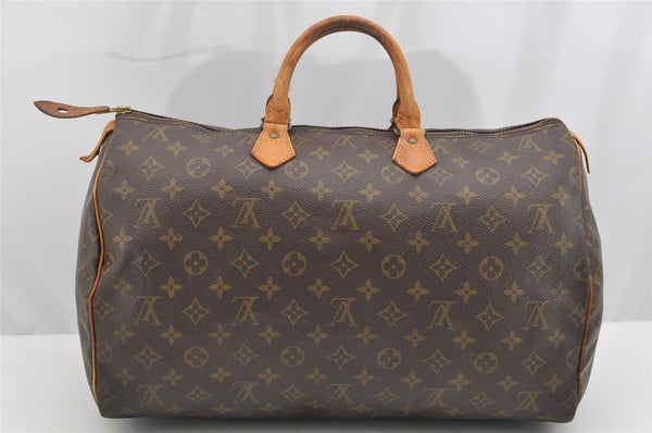 Authentic Louis Vuitton Monogram Speedy 40 Hand Boston Bag M41522 LV 2491I