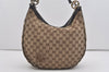 Authentic GUCCI Twins Shoulder Bag GG Canvas Leather 232962 Brown Junk 2492I
