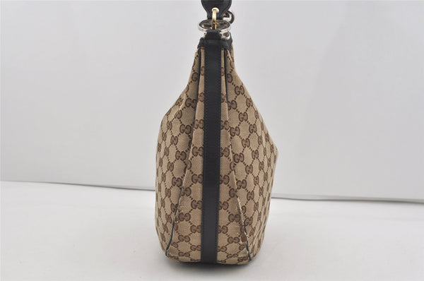 Authentic GUCCI Twins Shoulder Bag GG Canvas Leather 232962 Brown Junk 2492I