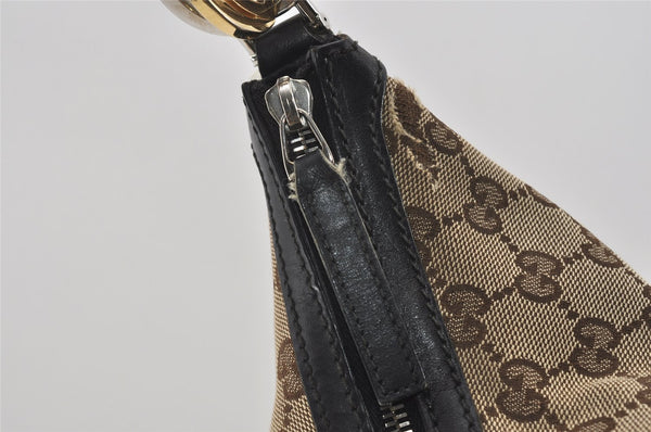 Authentic GUCCI Twins Shoulder Bag GG Canvas Leather 232962 Brown Junk 2492I