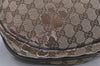 Authentic GUCCI Twins Shoulder Bag GG Canvas Leather 232962 Brown Junk 2492I