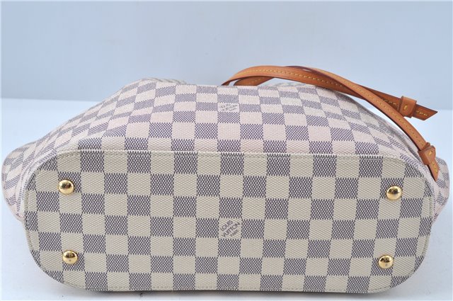 Authentic Louis Vuitton Damier Azur Galliera N41579 2Way Shoulder Hand Bag 2494B