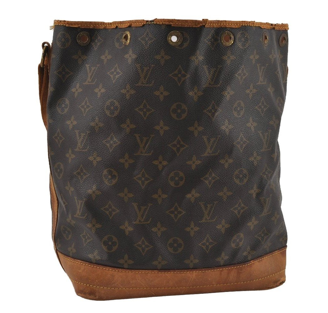 Authentic Louis Vuitton Monogram Noe Shoulder Drawstring Bag M42224 LV 2495I