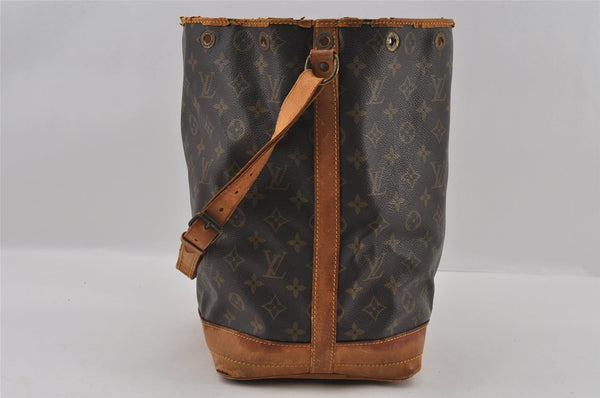 Authentic Louis Vuitton Monogram Noe Shoulder Drawstring Bag M42224 LV 2495I